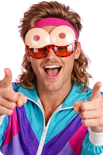 Rode Bril met Borsten - Funartikelen