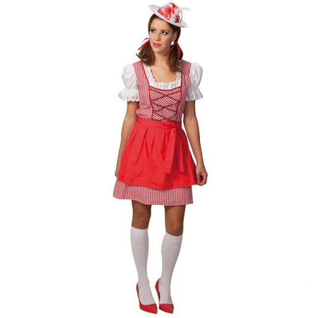 Rode dirndl jurk