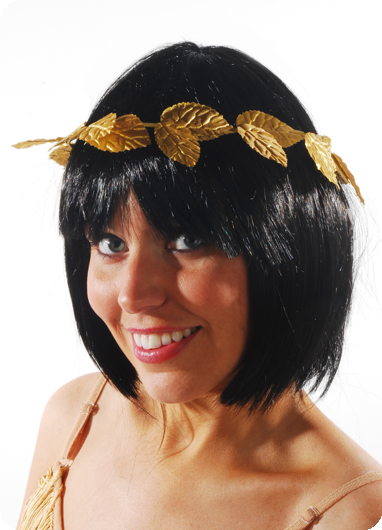 Roman laurel wreath headband gold with leafs