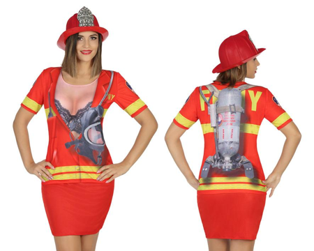 Rood Brandweer Shirt Damesmodel