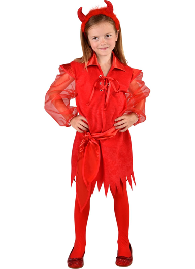Rood duivels jurkje voor meisjes