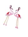 Rose flamingo oorbellen