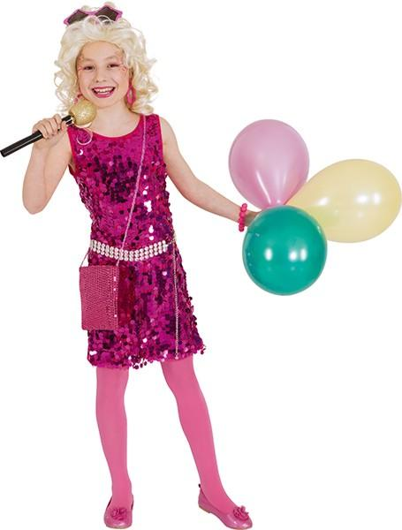 Roze glitter jurk voor meisjes