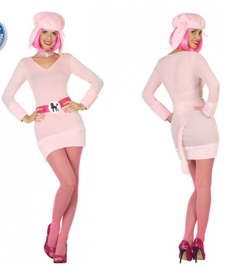 Roze Poedel Kostuum - Dames Dierenoutfit