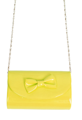 Sac à main jaune avec nœud papillon