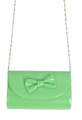 Sac à main vert avec nœud papillon