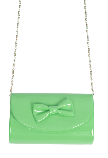 Sac à main vert avec nœud papillon