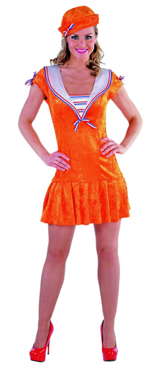 Sailor navy dress ladies Orange