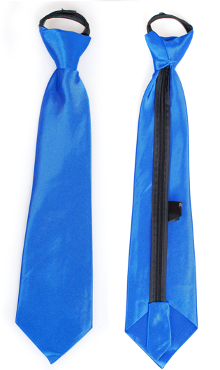 Satijnen das blauw
