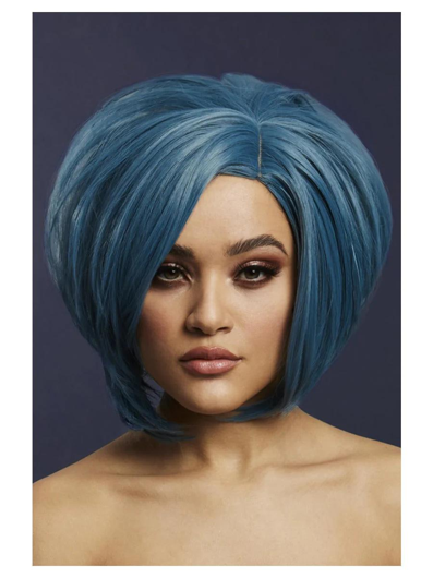 Savanna pruik petrol blauw