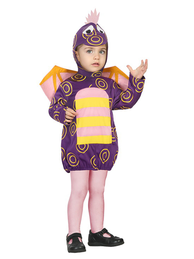 Schattig Baby Drakenpakje in Paars