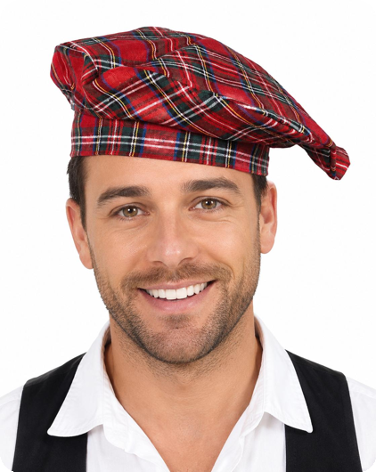 Schotse baret muts met ruitjes