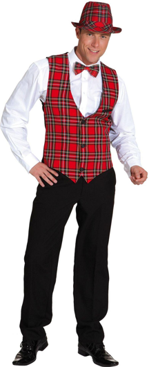 Scottish waistcoat with checkered pattern