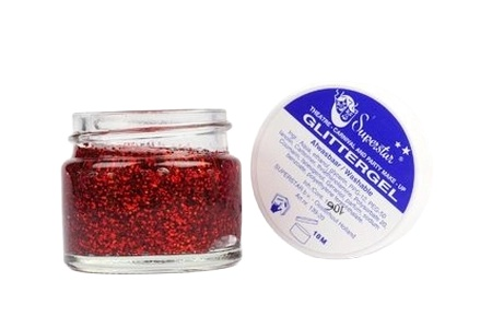 Sequin gel red jar 15 ml