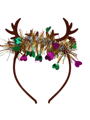 Serre-tête de Noël marron avec paillettes