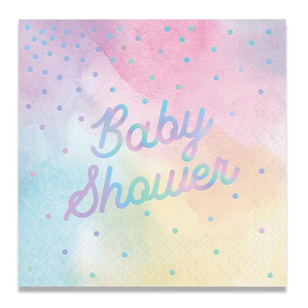 Serviettes bébé iridescent (33cm, 16e)