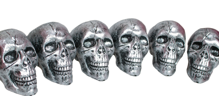 Set of 6 skulls