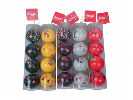 set van 4 kerstballen Mickey and friends