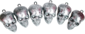 Set van 6 schedels doodshoofden
