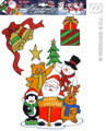 Sets Van Diverse Kerst Raamstickers Met Santa Claus