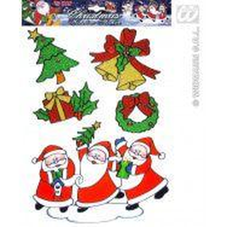 Sets Van Diverse Kerst Raamstickers Met Santa Claus