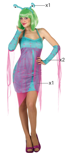Sexy alien verkleed pak