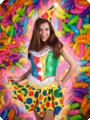 Sexy clown meisje kostuum