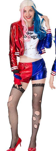 Sexy Quinn Kostuum voor dames rood blauw