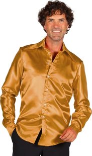 shirt satin gold