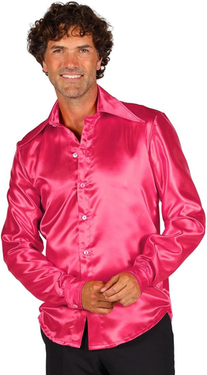 shirt satin pink