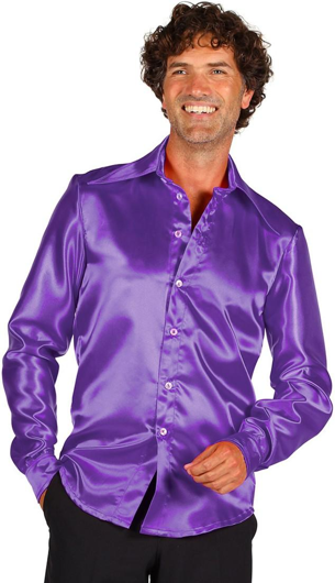shirt satin purple