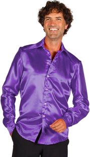 shirt satin purple