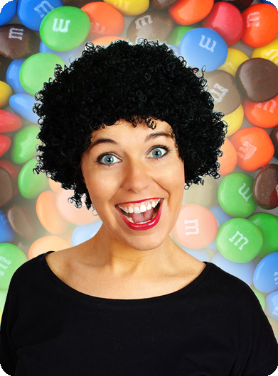 Short curly wig black