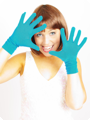 Short gloves Blue