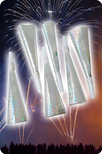 Sifflets de fête d'argent