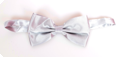 Silver bow tie