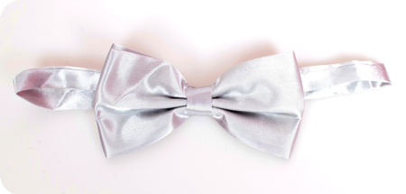 Silver bow tie