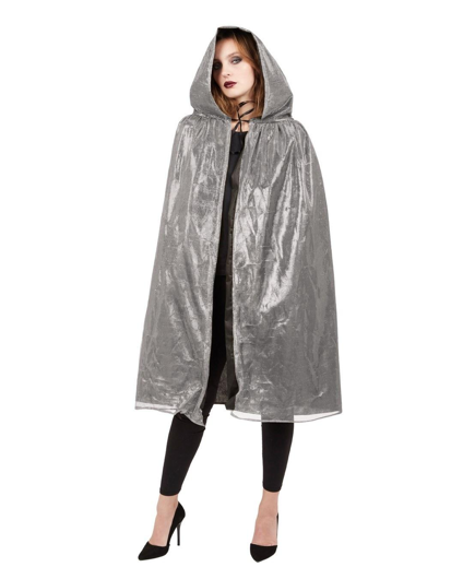 Silver cape with hood