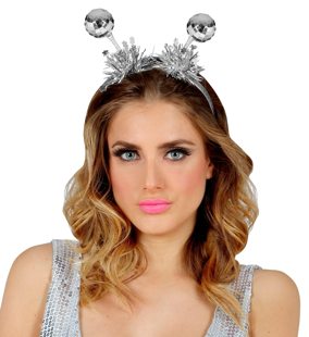 silver diadem with balls