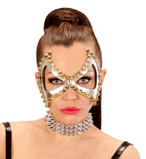 silver eye mask with studs