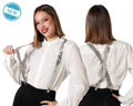 silver glitter suspenders