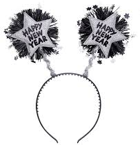 Silver Happy New Year Head Bopper