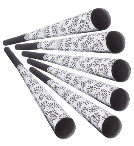 Silver Happy New Year Sounding Trumpets