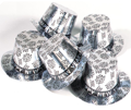 Silver Happy New Year Top Hat