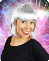 Silver short bob wig carré Sophia