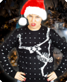 skelet foute kerst trui