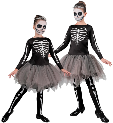 Skelet met tutu jurk meisje