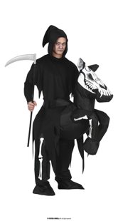 skeleton man on horse