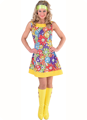 Sleeveless seventees dress hippie Smile 