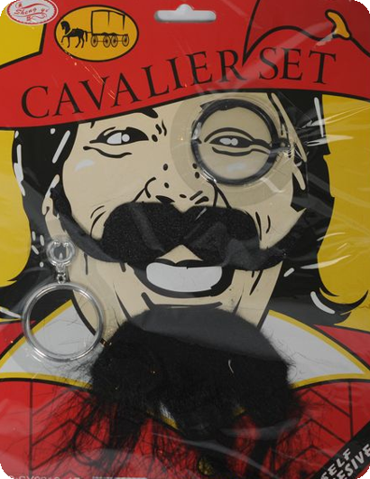Snor, baard en oorbel Set Pirate